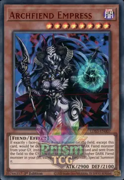1st ed Archfiend Empress ultra rare LDS3-EN007 Yugioh - Image 1