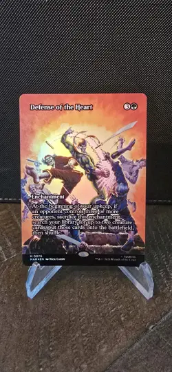 Defense of the Heart (Borderless) Foil Mythic Marvel Super Heroes #0076 MTG NM - Image 1