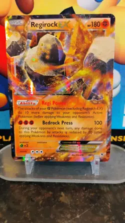 REGIROCK EX Fates Collide XY Series POKEMON Full-Art Holo Trading Card 43/124 - Image 1