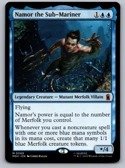 Namor the Sub-Mariner 69 Mythic Marvel Super Heroes Magic: The Gathering NM - Image 1