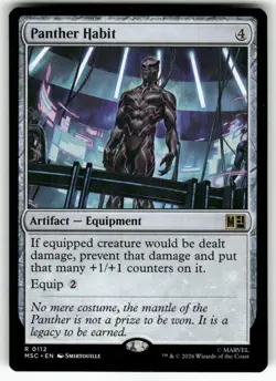 Panther Habit R 112 NM Commander: Marvel Super Heroes MTG M-06 - Image 1