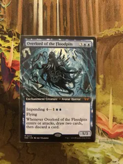 Overlord of the Floodpits (Extended Art) - Duskmourn: House Of Horrors NM MTG - Image 1