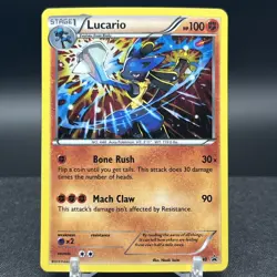 Lucario XY140 Cosmos Holo Black Promo Pokemon Card - Image 1