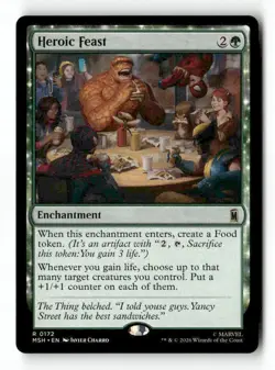 Heroic Feast 172 Rare MTG MSH NM - Image 2