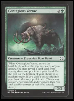 MTG Contagious Vorrac 164 Common Phyrexia: All Will Be One Card CB-1-3-B-31 - Image 1