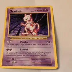 Wizards of the Coast Mewtwo 10/102 Base Set Unlimited Holo Rare EN 130 HP - Image 1