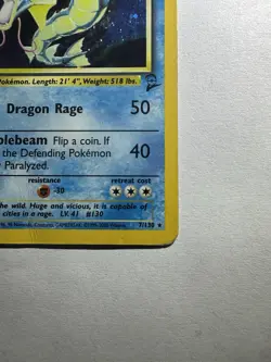 The Pokemon Company Pokemon TCG Gyarados 7/130 Base Set 2 Holo HP/DMG - Image 3