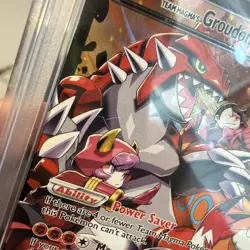 2015 POKEMON XY DOUBLE CRISIS #15 FULL ART/TEAM MAGMA'S GROUDON EX PSA 5 - Image 3