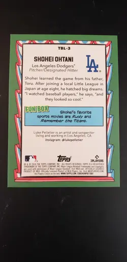 2024 TOPPS BIG LEAGUE TOPPS BIG LEAGUER SUPER RARE FOIL SHOHEI OHTANI TBL-3 - Image 2