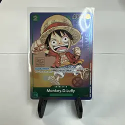 Monkey D Luffy P-037 1st Anniversary Tournament STAMP Promo Holo One Piece Card - Image 1