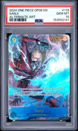 2024 One Piece OP06-Wings of the Captain - Sanji #119 Alt Art SEC - PSA 10 - Image 1
