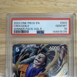 Bandai One Piece Card Game Crocodile Winner Pack Vol.5 ST03-003 EN 2023 PSA 10 - Image 5
