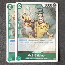 Bandai One Piece TCG Mr. 3 (Galdino) ST30-014 English Green x2 - Image 1
