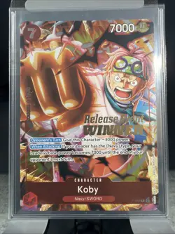One Piece Koby Release Event Winner Promo Foil Character 7000 Power Clean NM - Image 2