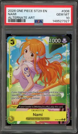 One Piece CCG Nami Alternate Art ST29-008 PSA 10 Gem Mint - Image 1