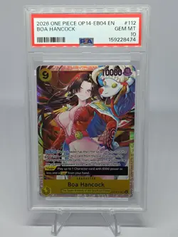 Bandai PSA 10 2026 One Piece OP14-EB04 Boa Hancock OP14-112 English Foil - Image 1