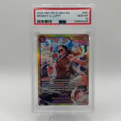 One Piece Extra Booster Anime 25th Collection Monkey D Luffy EB02 061 SEC PSA 10 - Image 1