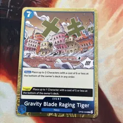 One Piece CCG Gravity Blade Raging Tiger OP06-058 Rare Wings of the Captain NM - Image 1
