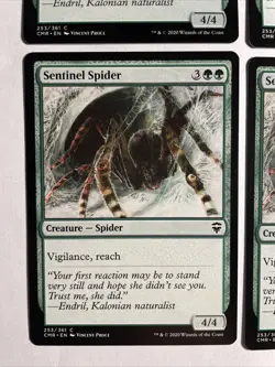 4x Mtg Commander Legends Sentinel Spider NM/M Magic The Gathering - Image 2