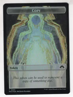 MTG Modern Horizons 3 Double Sided Foil Token #1/16 Copy / Phyrexian Germ - Image 1