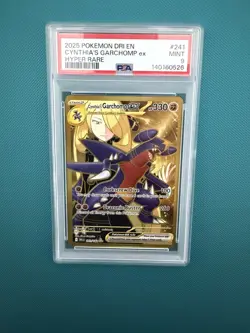 Pokemon TCG Destined Rivals Cynthia's Garchomp EX 241/182 Secret Rare Card PSA - Image 1