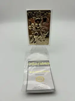 Pokemon MEWTWO 23k Gold Plated Trading Card 1999 Burger King W CERT of AUTH - Image 2