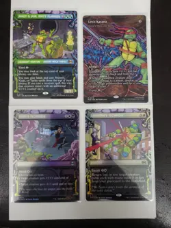 Magic The Gathering Teenage Mutant Ninja Turtles Foil Borderless Lot - Image 1