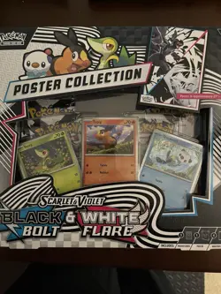Pokemon TCG SV10.5 Black Bolt & White Flare Unova Poster Collection Box Sealed - Image 1