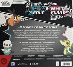 Pokemon TCG SV10.5 Black Bolt & White Flare Unova Poster Collection Box Sealed - Image 2