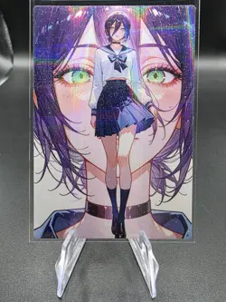Reze Chainsaw Man Holographic Anime Collectible Trading Card - Image 1