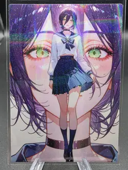 Reze Chainsaw Man Holographic Anime Collectible Trading Card - Image 2
