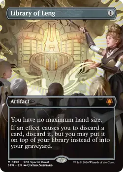 Library of Leng (Borderless) 158 Mythic MTG SPG NM - Image 1