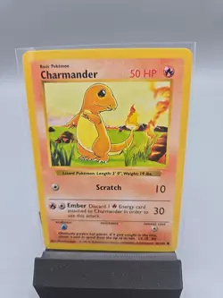 Charmander 46/102 Shadowless Base Set LP - Pokemon TCG Card Common - Image 1