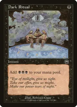 Dark Ritual 129 Common Mercadian Masques Magic: The Gathering Moderately Played - Image 1