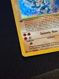 Pokemon Card | Machamp 1st Edition Cosmos Holo Vintage WOTC Base Set 1999 HP - Image 3