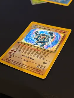 Pokemon Card | Machamp 1st Edition Cosmos Holo Vintage WOTC Base Set 1999 HP - Image 4