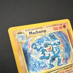 Pokemon Machamp Base Set 8/102 1st Edition Shadowless Holo Rare 100 HP - Image 4