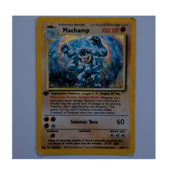 Pokemon Machamp Base Set 8/102 Holo Rare Unlimited English 100 HP 1st edition - Image 1