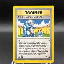 1ST EDITION POKEMON PERSONALITY TEST 102/105 - NEO DESTINY SET NON HOLO - Image 1