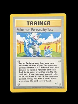 Pokemon TCG Pokemon Personality Test 102/105 Neo Destiny Regular Unlimited - Image 1