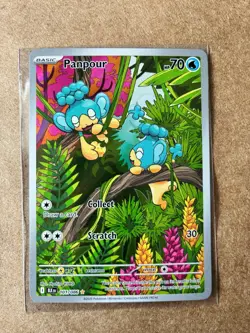 Pokemon TCG Panpour 101/086 NM/M 2025 Black Bolt Full Art Illustration Card - Image 1