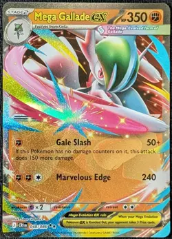 Mega Gallade EX 048/086 Chaos Rising - Ultra Rare Pokemon Card NM - Image 1