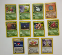 1st Edition Pokemon Jungle Lot (12 Cards) - HP/MP - Image 1