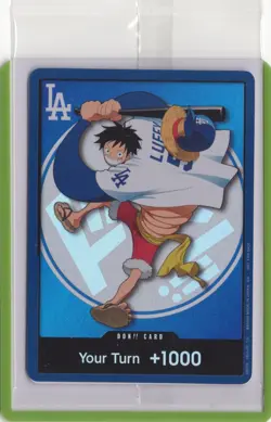 Dodgers/One Piece Monkey D. Luffy Promo Holo Don Card - Image 1
