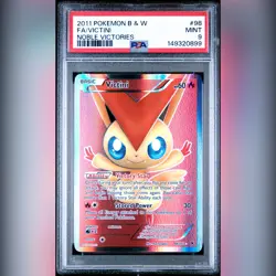Pokemon TCG - Victini Full Art 98/101 Noble Victories B&W 2011 MINT Card PSA 9 - Image 1