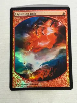 MTG FOIL Lightning Bolt Magic Player Rewards Magic the Gathering - Image 1
