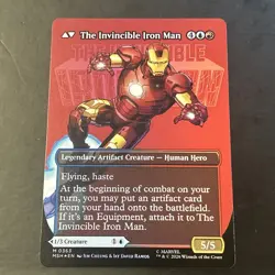 MTG Marvel Super Heroes: M0363 Tony Stark Foil Boarderless w/ Iron Man Back - Image 2