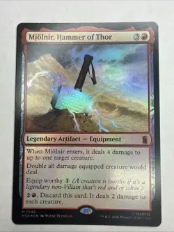 Mjolnir Hammer of Thor Marvel Super Heroes Foil NM MTG - Image 1