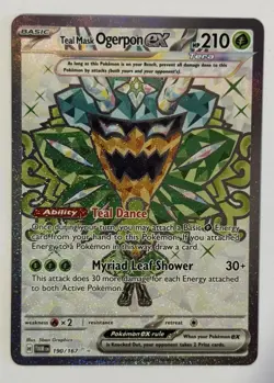Teal Mask Ogerpon EX 190/167 Pokemon TCG Twilight Masquerade Ultra Rare English - Image 1