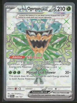 Teal Mask Ogerpon EX 190/167 - Pokemon TCG Twilight Masquerade 2024 NM - Image 1